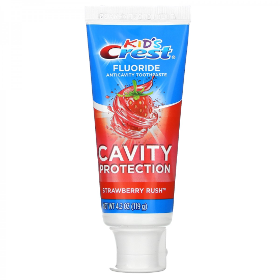 Crest cavity kids, зубна паста з фтором, для дітей від 2 років, зі смаком полуниці, 119 г