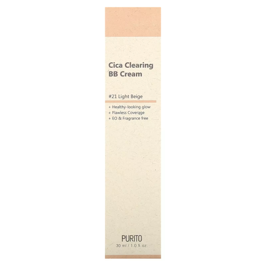 Purito BB cream Cica Clearing, Крем з екстрактом центелли, №21, 30 мл