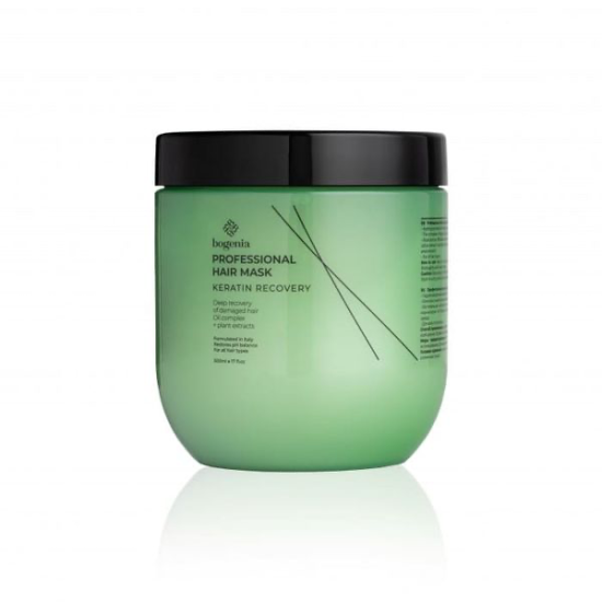 Bogenia Кeratin, Маска для волосся "Кератинове Відновлення", 500 мл