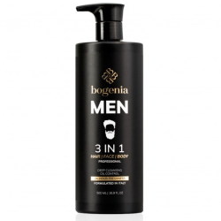 Bogenia, Men 3 in 1 hair face body wash, Засіб для чоловіків, 500 мл 