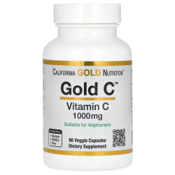 California Gold Nutrition, Gold vitamin C, вітамін С, 1000 мг, 60 капсул