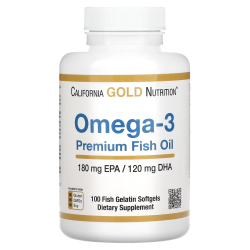 Omega-3 Premium Fish Oil, California Gold Nutrition, Омега-3 від Каліфорнії, 1100мг, 100 капсул