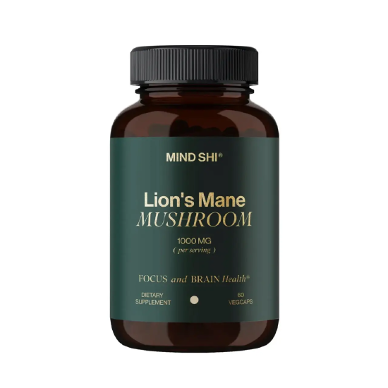 Mind Shi, Lion’s Mane Mushroom, Їжовик гребінчастий, 1000 мг, 60 капсул