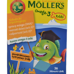 Moller's Omega-3 Fish, Моллерс рибки, апельсин-лимон, 36 шт 