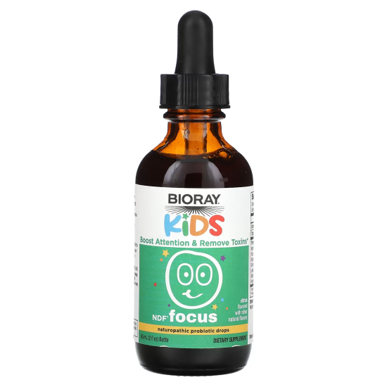 Bioray, Kids, NDF Focus, натуральні пробіотичні краплі, цитрусові, 60 мл