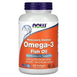 NOW Foods, Omega-3, Омега-3 кислоти, 1000 мг, 200 шт 