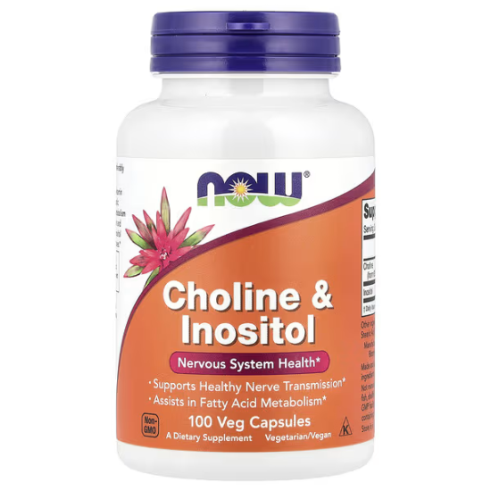 NOW Foods ,Choline Inositol, Холін та Інозитол, 100 шт 