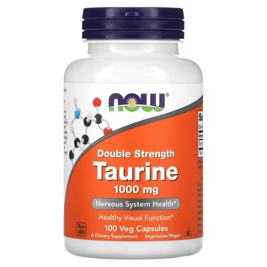  NOW Foods,Taurine, Таурин, 1000 мг, 100 капсул