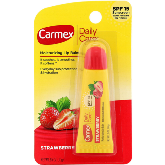 Carmeх Tube,  Strawberry, бальзам для губ, тюбик, полуниця, 10г
