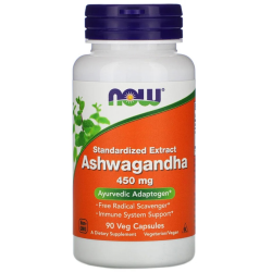 Now Foods, Ashwagandha, Ашваганда, 450 мг, 60 капсул