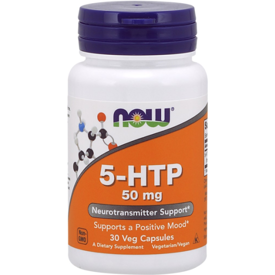 Now Foods, 5-HTP, Амінокислота (Гідрокситриптофан) 50 мг, 30 капсул