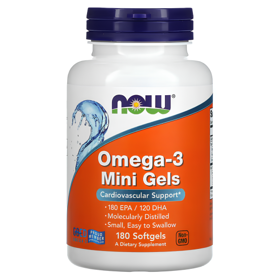 Omega-3 Mini gels fish oil, Омега-3 Міні, 180 капсул