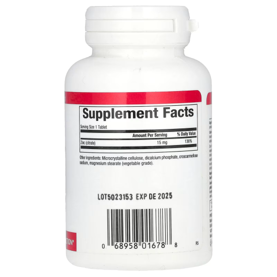 Natural Factors, Цитрат цинку, 15 мг, 90 табл