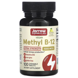 Jarrow Formulas,  Methyl B-12, метил B12, зі смаком лимона, 1000 мкг, 100 жувальних паст