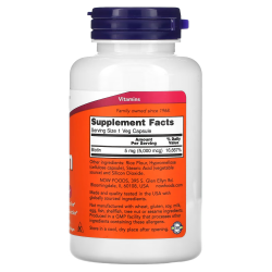 NOW, Biotin, Біотин, 5 000 мг, 120 капсул