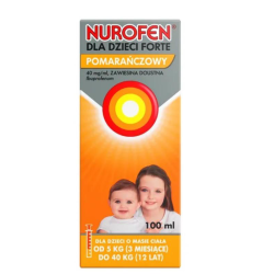 NUROFEN forte kids, Нурофен дитячий Форте, апельсиновий сироп, 100 мл