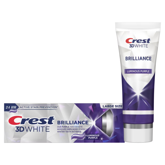 Crest 3D White, Brilliance Luminous Purple, Відбілююча зубна паста, 130 г