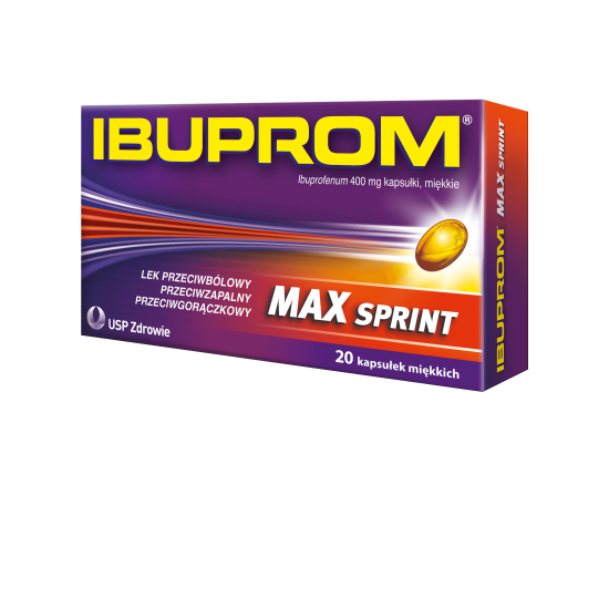 Ibuprom MAX sprint, Знеболюючий засіб,  400 мг, 20 кап