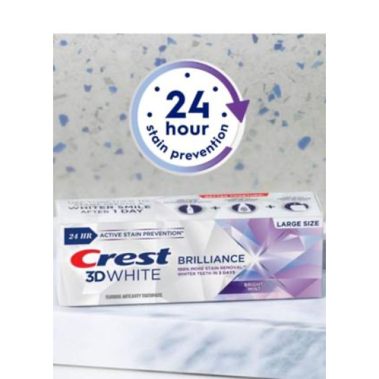 Crest 3D White, bright mint, Відбілююча зубна паста, 130 г