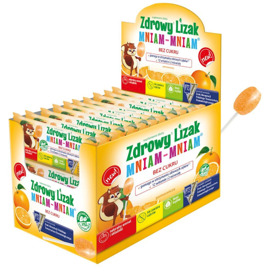 Zdrowy Lizak "Mniam-Mniam" Mix асорті, Здоровий льодяник, органічн,  смак асорти