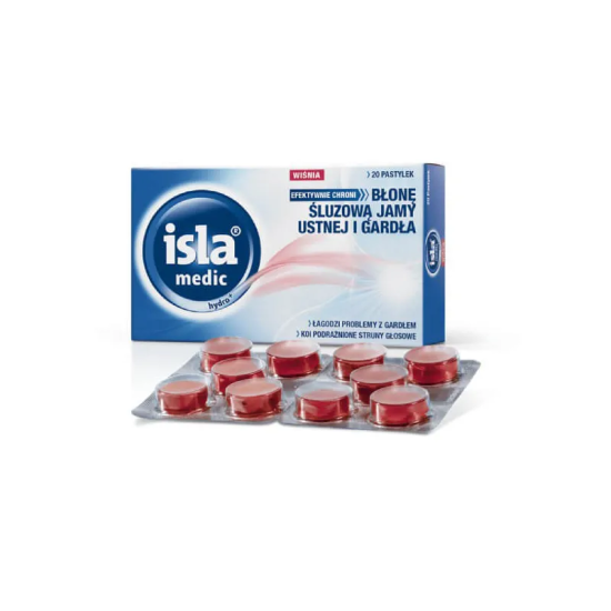 Isla Medic Voice, ісла для горла, пастилки з вишнею, 20 шт