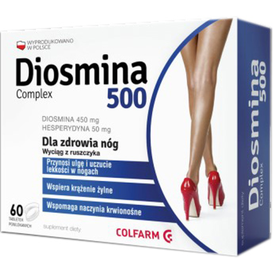Diosmina, Complex 500, Діосміна 500, підтримка вен, 60 шт