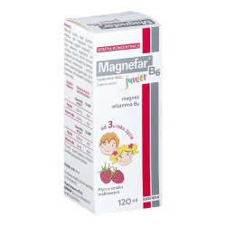 Magnefar B6 Junior, Магнефар Юніор, сироп, смак малини, 120 мл