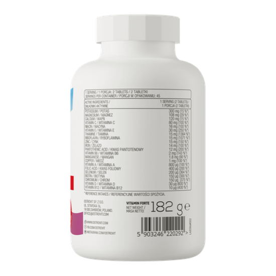 OstroVit, Vit&min forte, Мультивітаміни та мінерали для спортсменів, 120 шт