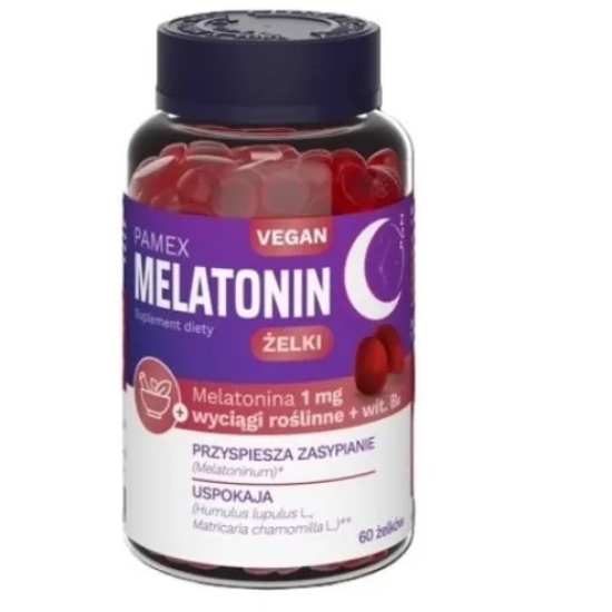 Pamex, Melatonin, Мелатонін, жувальні цукерки для сну, 1 мг, 60 шт