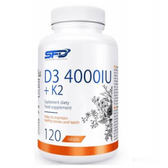 SFD, D3 4000IU+K2, 120 , Вітамін Д3 4000 МО з К2, 120шт