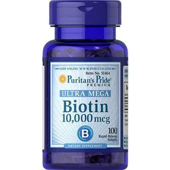 Puritan's Pride, Biotin, Біотин, 10 000 мг, 100 капсул