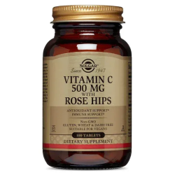 Solgar, Vitamin C 500 mg with Rose Hips, Вітамін С з шипшиною, 100 шт