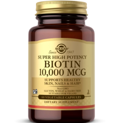 Solgar, Biotin, біотин 10 000 мг, 60 капсул