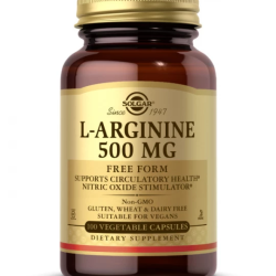 Solgar, L-Arginine, L-аргінін, амінокислота, 500 мг, 90 шт