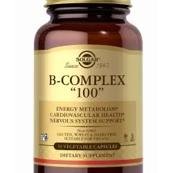 Solgar, B-compleх 100, Вітамін В-комплекс, 50 табл