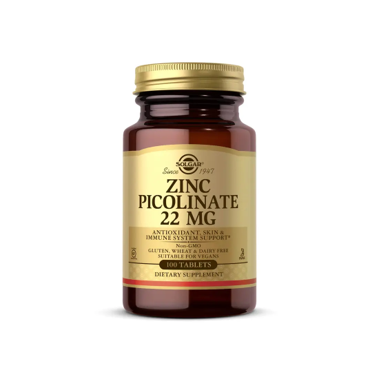 Solgar, Zinc Picolinate,  Піколінат Цинку, 22 мг, 100 шт
