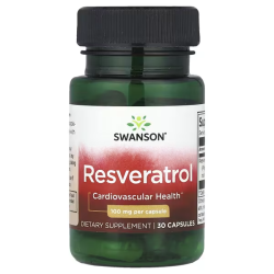 Swanson, Resveratrol, Ресвератрол, 100 мг, 30 капсул