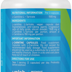 VPLab, L-Carnitine, Л-карнітін, Жироспалювач, 90 шт