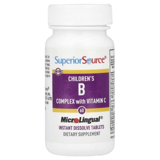 Superior Source, Children's B Complex with Vitamin C, дитячий комплекс вітамінів B та C, 60 шипуч.табл