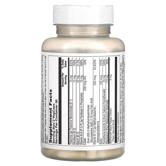 KAL, Stress B Mag Glycinate, вітаміни групи B та гліцинат магнію, 60 шт