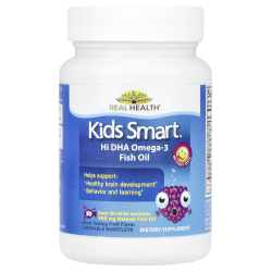 Kids Smart,  DHA-Omega 3 Fish Oil, риб’ячий жир із високим вмістом ДГК та омега-3, зі смаком фруктів, 30 шт