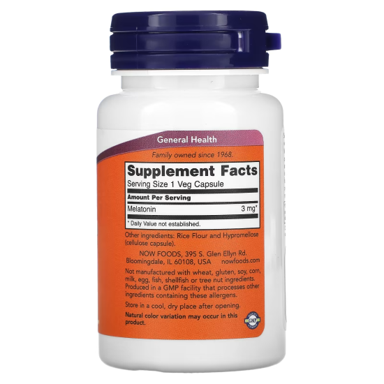 NOW Foods, Melatonin, Мелатонін, 5 мг, 60 шт