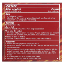 Stridex MAX, Single-Step, Контроль акне, від вугрів, від прищів, без спирту, 55 шт