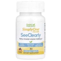 Super Nutrition, See Clearly, вітаміни для очей, потрійний засіб для зору, 30 жув таб