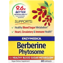 Enzymedica, Berberine, Phytosome, Берберін, Фітосоми, 30 капсул