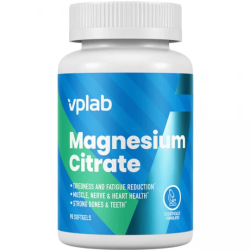 VPlab, Magnesium Citrate, магній цитрат, 90 капс