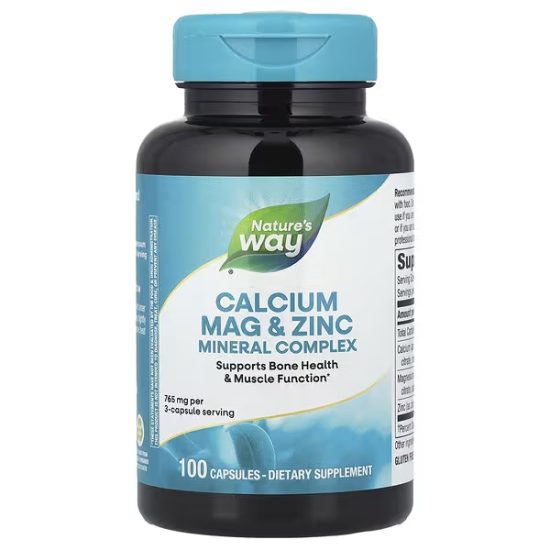 Nature's Way, Calcium Mag & Zinc, Кальцій, магній, цинк,  100 капс