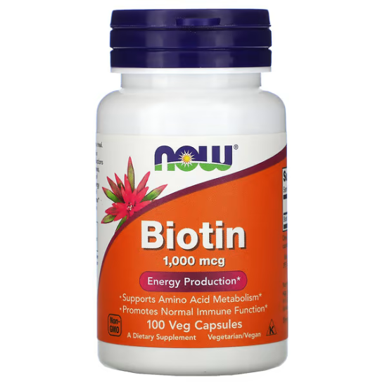 NOW, Biotin, Біотин, 1000 мг, 100 капсул