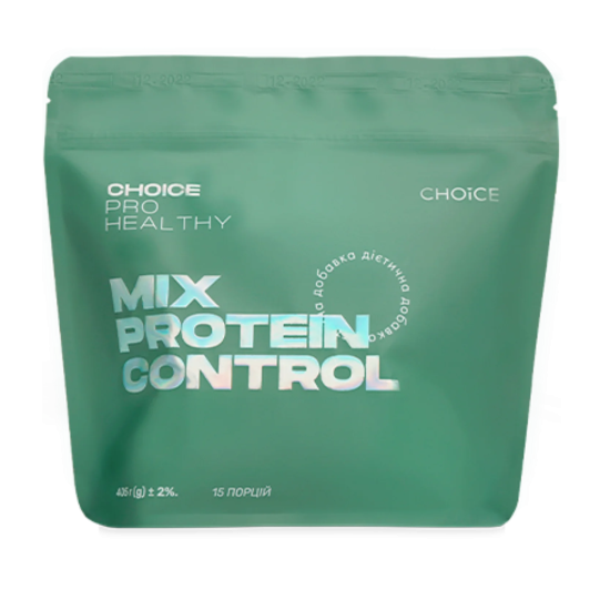 CHOICЕ, Mix Protein Control, Pro Healthy, Протеїновий коктейль з концентрованим білком та пробіотиками, 405 г