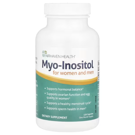 Fairhaven Health, Myo-Inositol, міоінозитол, для жінок і чоловіків, 120 капсул